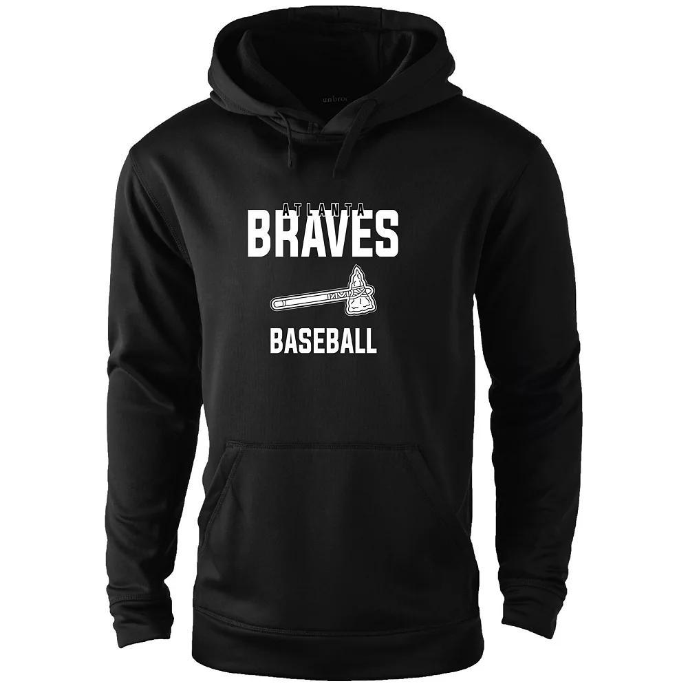 Men's Dunbrooke Black Atlanta Braves Champion Pullover Hoodie, Size: 3XL Product Image