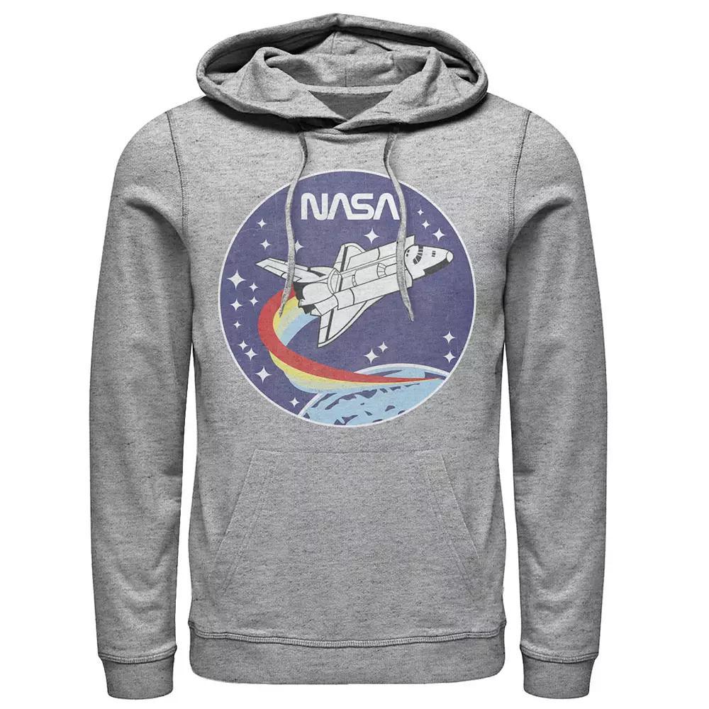 Men's NASA Shuttle Launch Orbit Circle Patch Hoodie, Size: Small, Athletic Grey Product Image