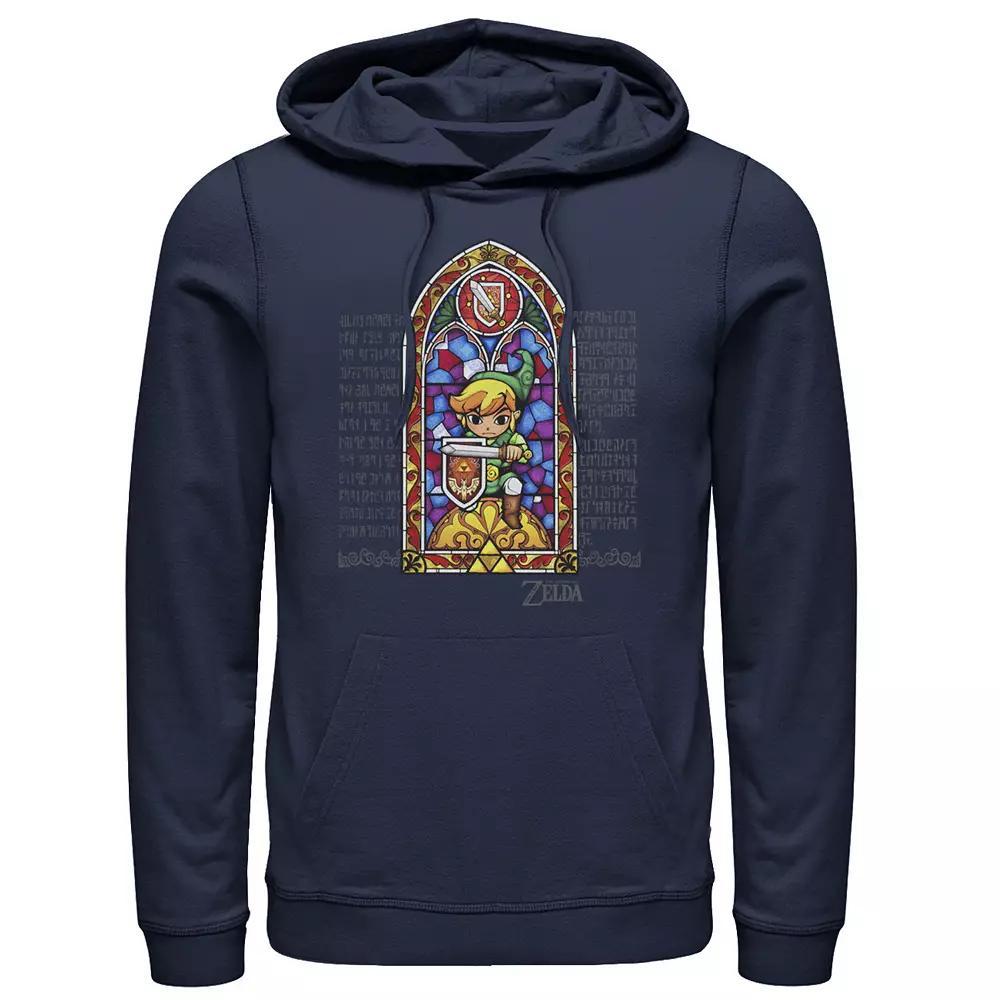 Men's Nintendo The Legend of Zelda Stained Glass Protector Hoodie, Size: Small, Blue Product Image