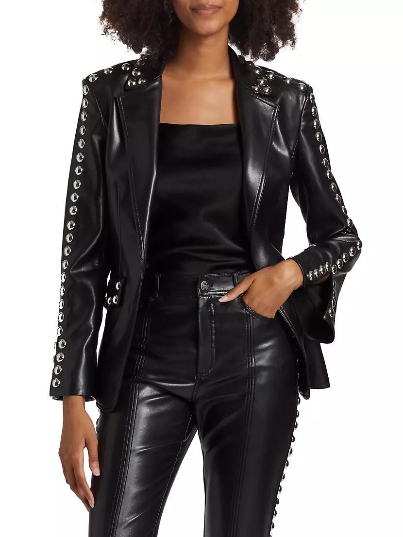 Studded Milly Vegan Leather Jacket Product Image