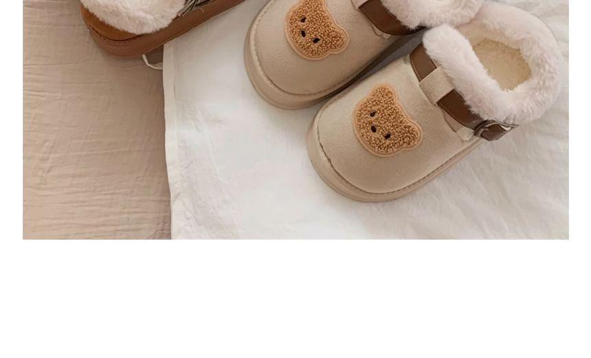 Bear Applique Buckled Ankle Snow Boots Product Image
