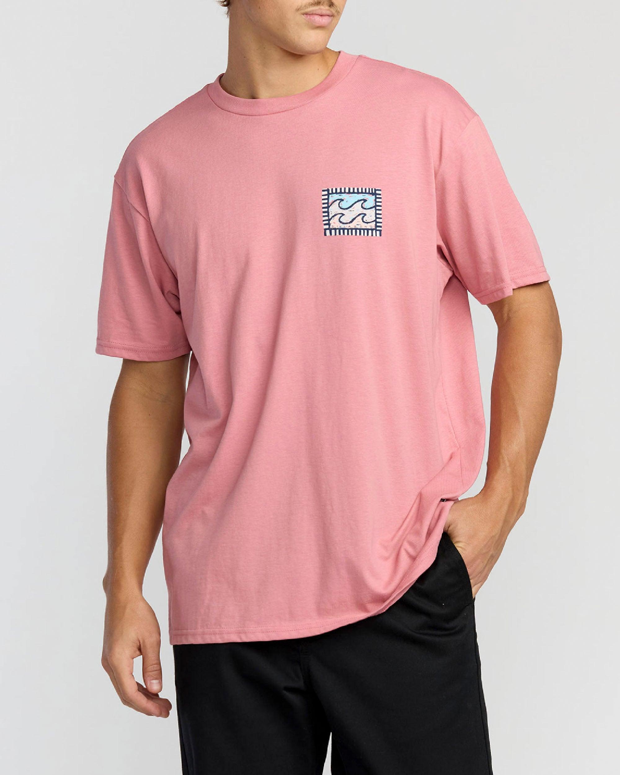 Crayon Wave T-Shirt - Dusty Pink Male Product Image