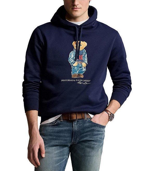 Polo Ralph Lauren Denim Bear Fleece Graphic Hoodie Product Image