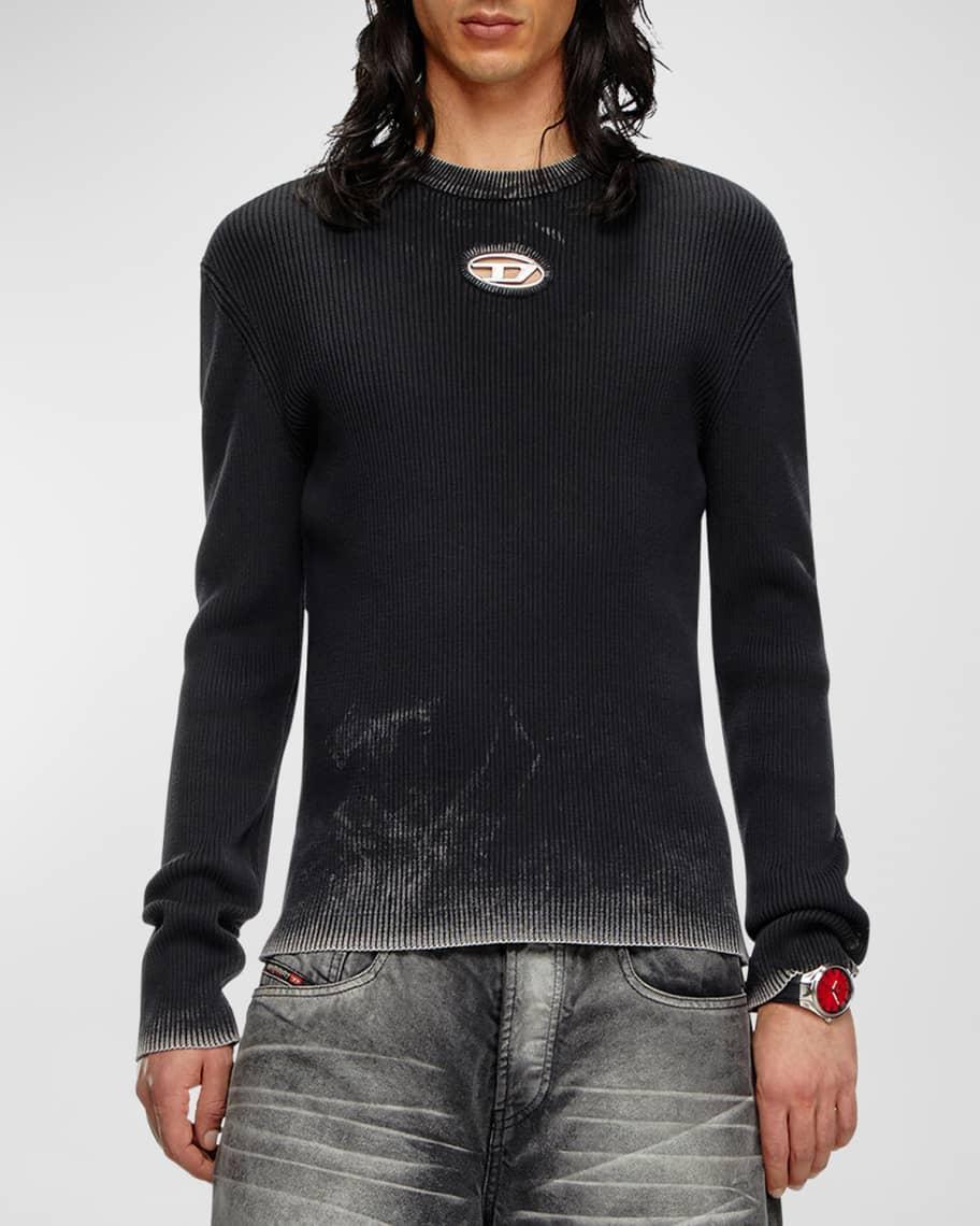 Men's K-Darin-A Cutout Ribbed Sweater  Product Image