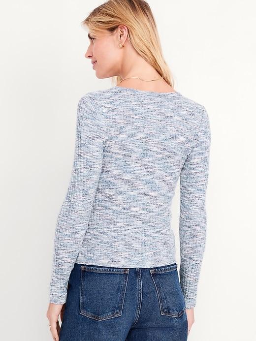 Plush-Knit Long-Sleeve T-Shirt Product Image