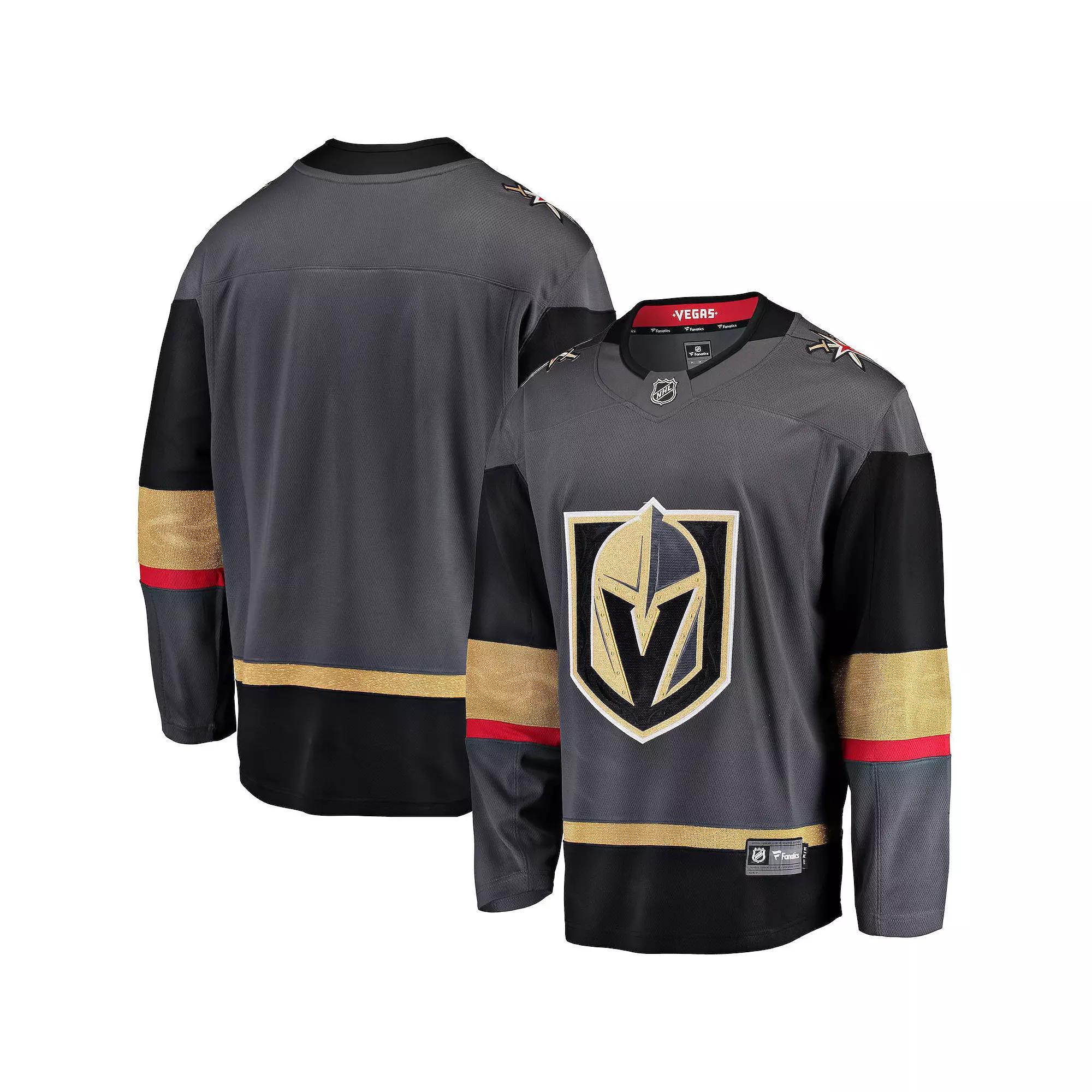 Mens Fanatics Branded Gray Vegas Golden Knights Breakaway Alternate Jersey Product Image