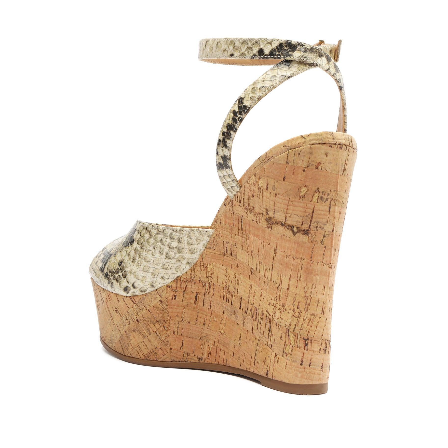 Neith Snake-Embossed Leather Sandal Product Image