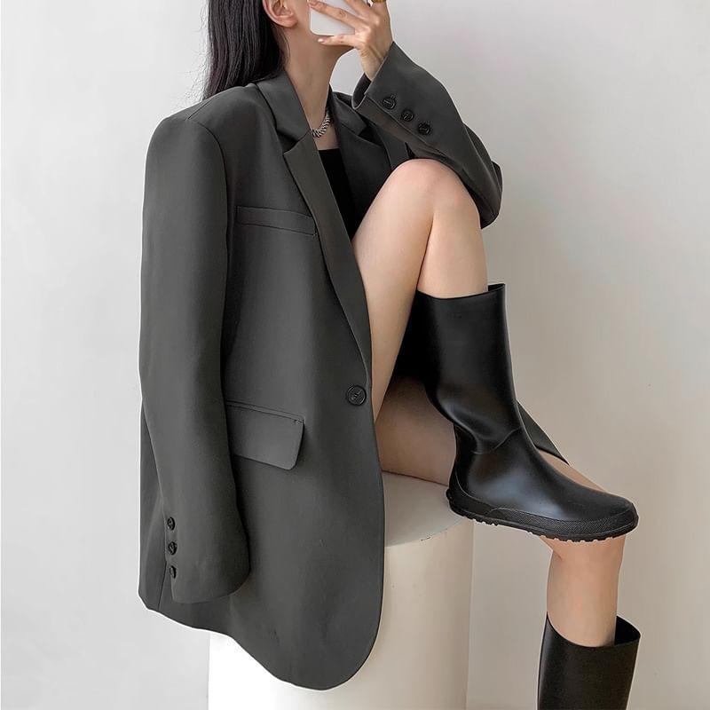 One Buttoned Plain Blazer Product Image