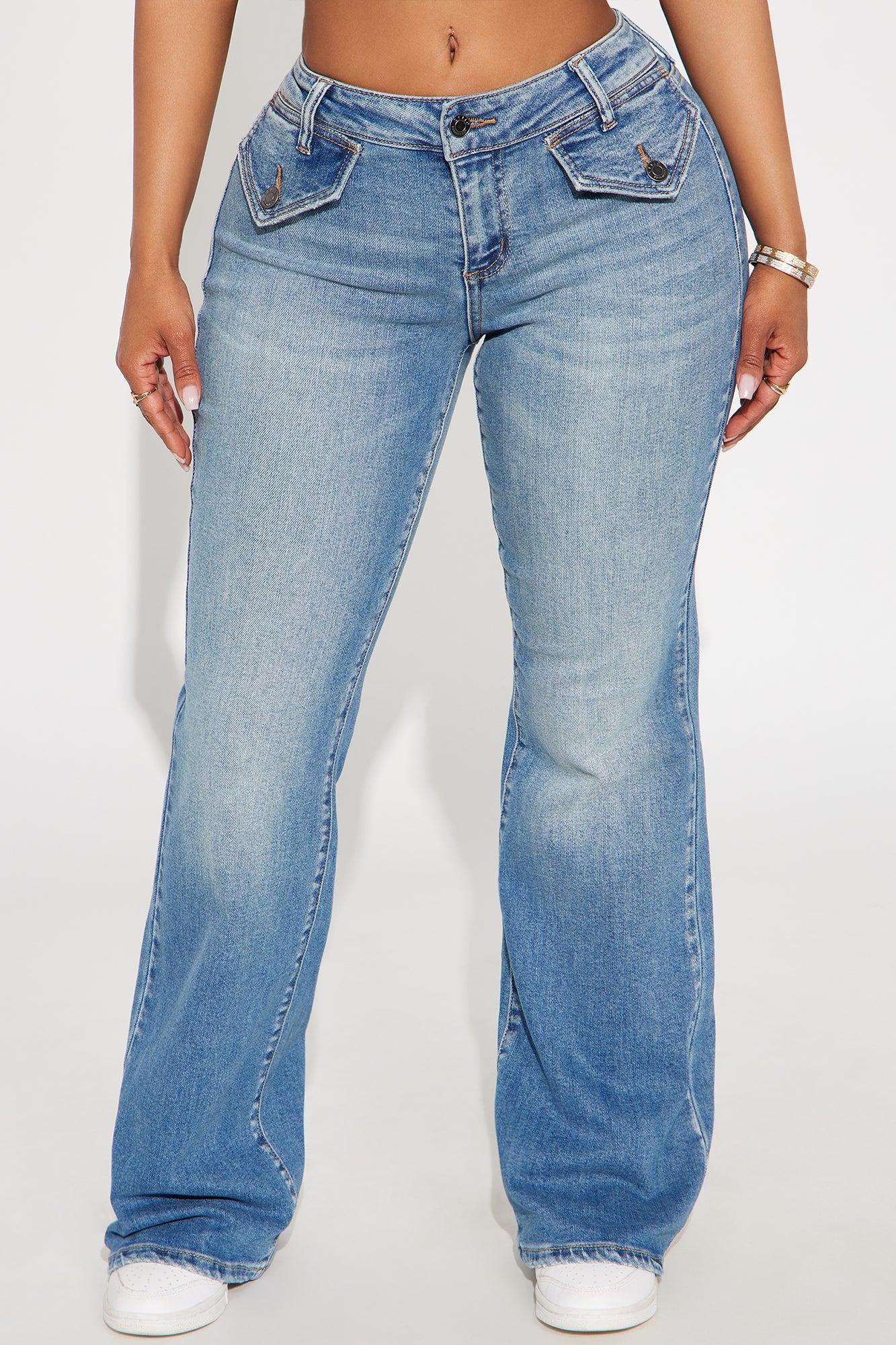 Calimesa Low Rise Flare Jeans - Medium Wash Product Image