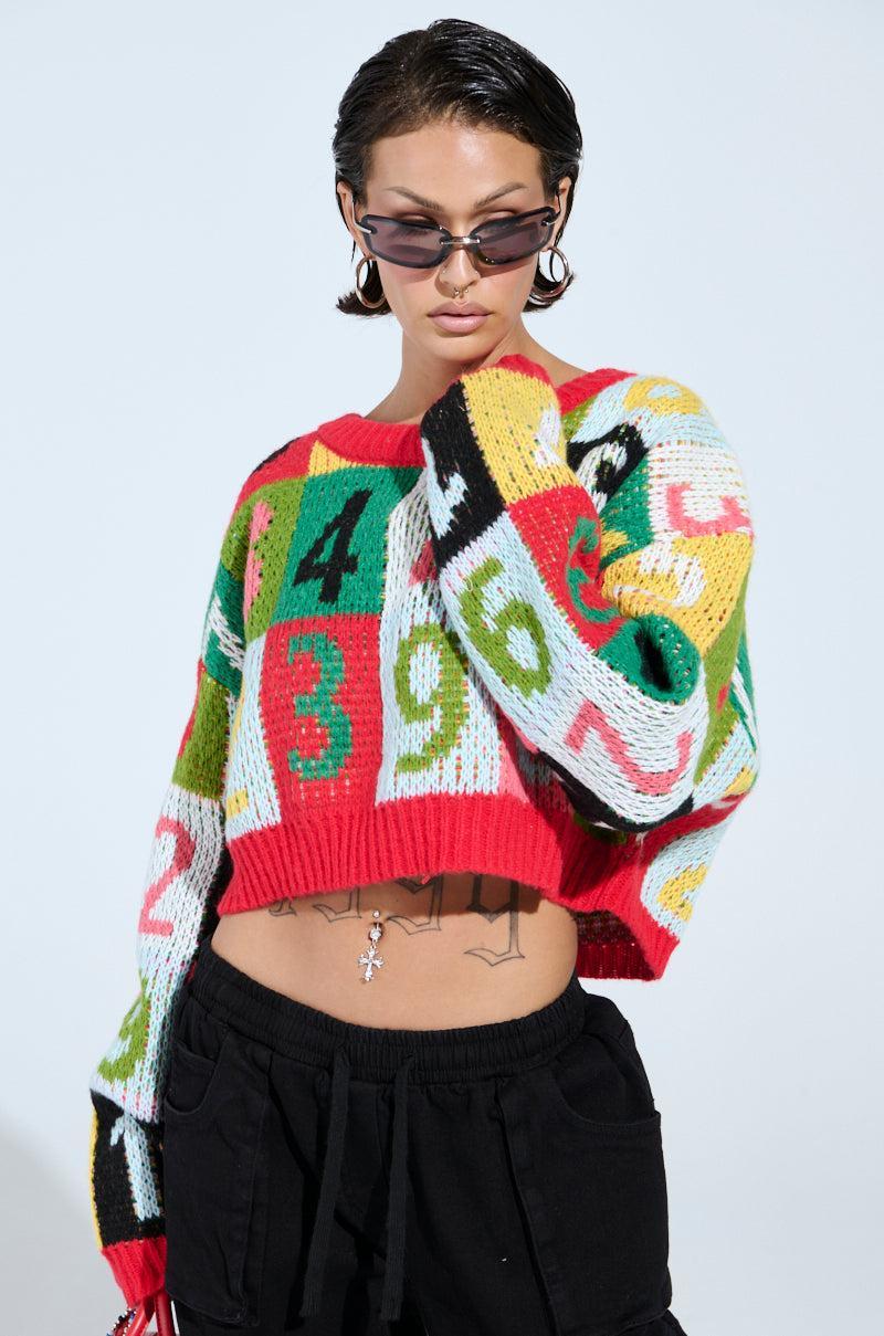 TOO MANY NUMBERS SWEATER Product Image