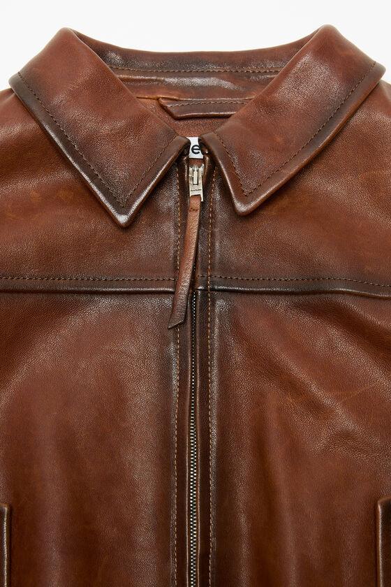 Leather bomber jacket Product Image