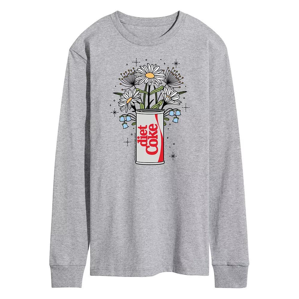 Mens Diet Coke Flowers Coke Can Long Sleeve Graphic Tee Product Image
