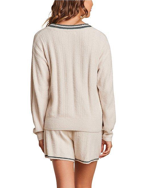 Barefoot Dreams CozyChic Lite® V-Neck Pointelle Coordinating Pullover Product Image