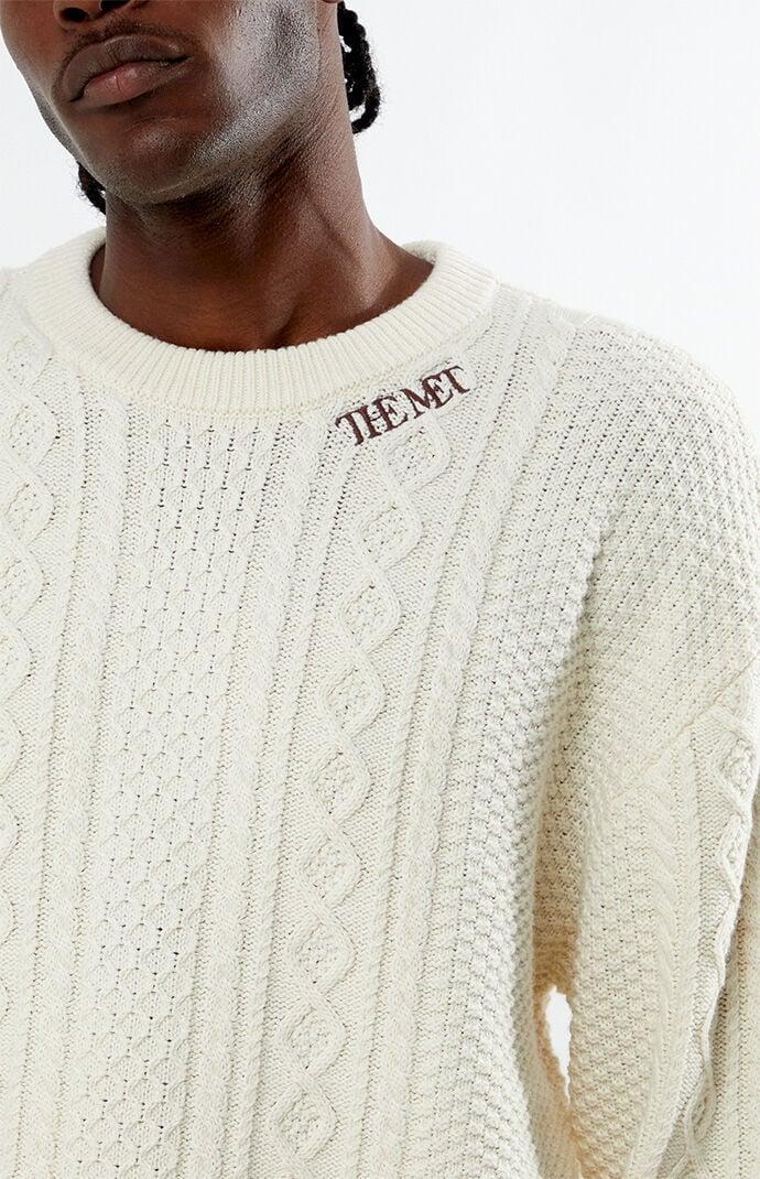 The Met Mens x PacSun Cable Knit Sweater Product Image