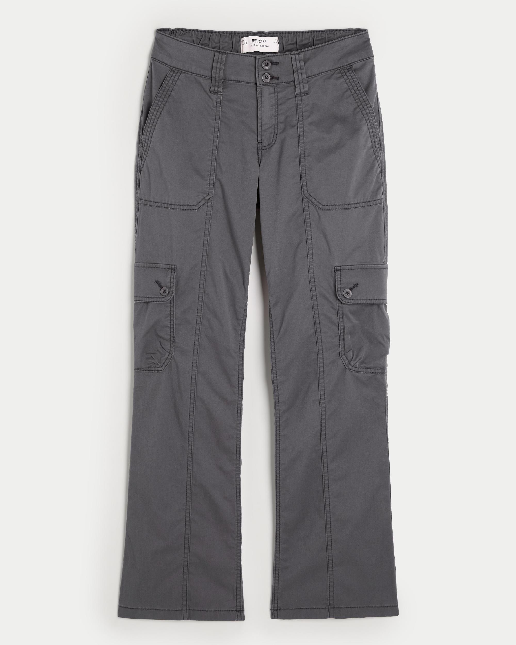 Mid-Rise Relaxed Cargo Boot Pants Product Image