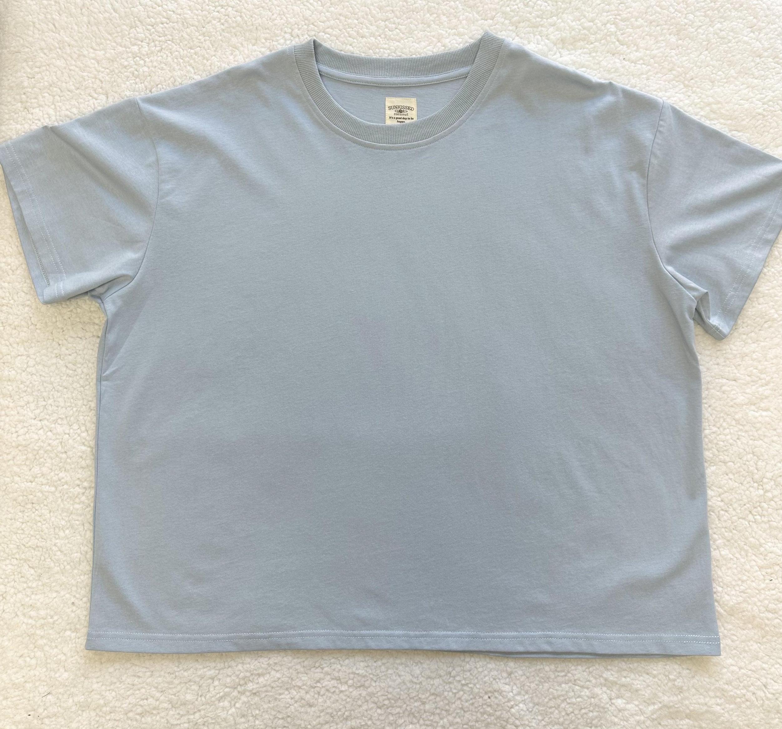 Coastal Blue Basic Blank Tee Product Image
