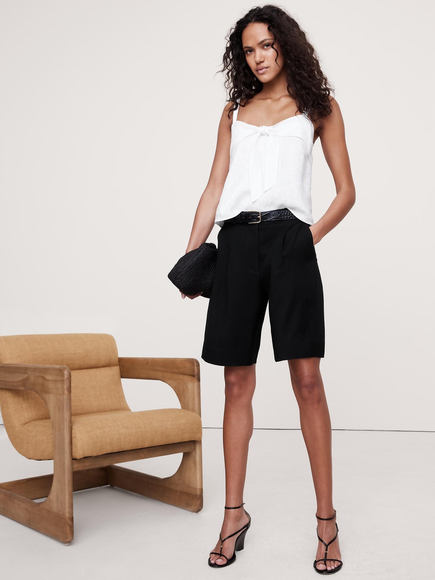 Linen Tie-Front Tank Product Image