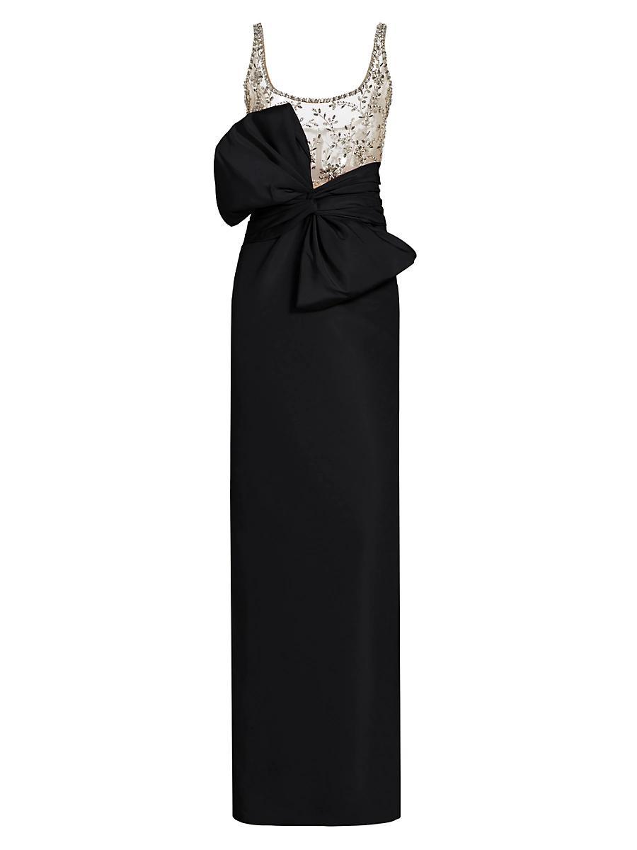 Womens Crystal Tulle & Silk Faille Gown Product Image