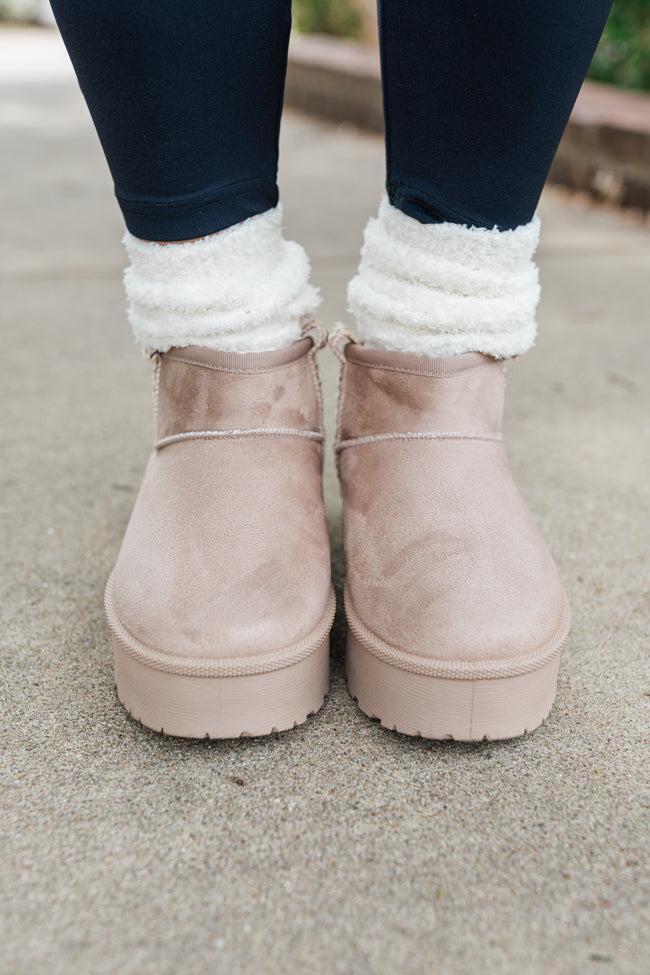 Hattie Taupe Booties FINAL SALE Product Image