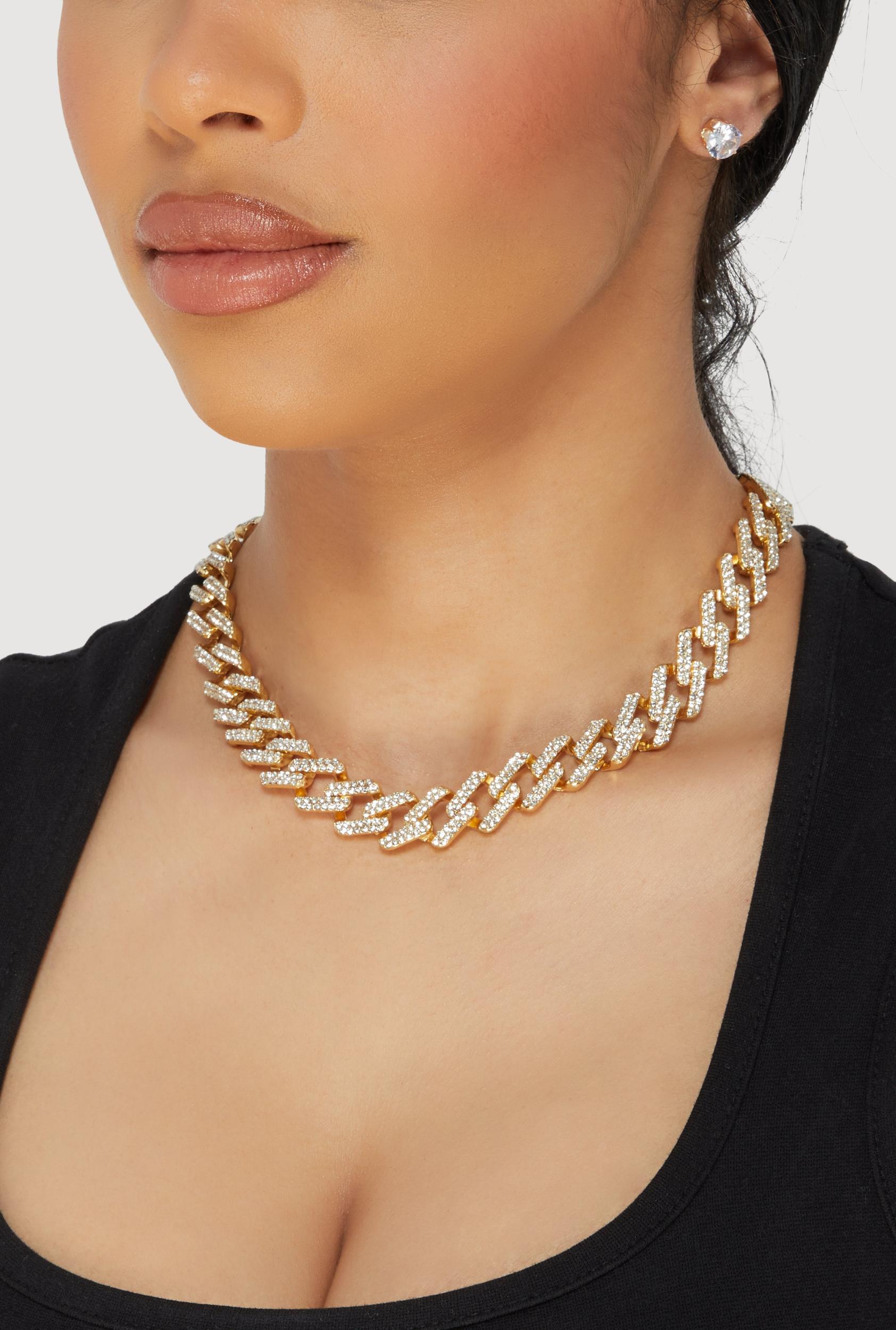 Butterfly Cubic Zirconia Layered Necklace and Earrings Set Female Product Image