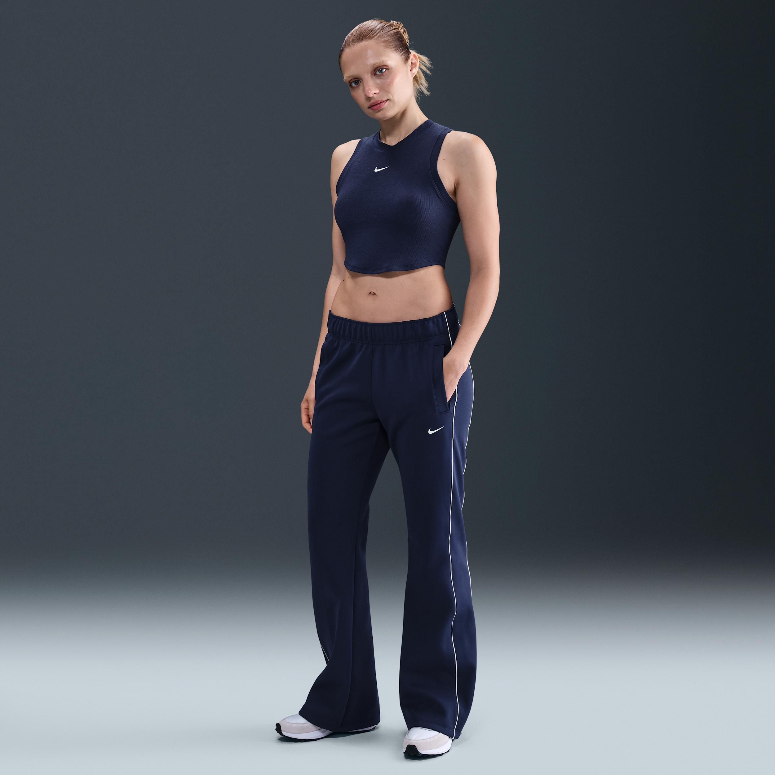 Women's Nike Sportswear Chill Knit Tight Cropped Mini-Rib Tank Top Product Image