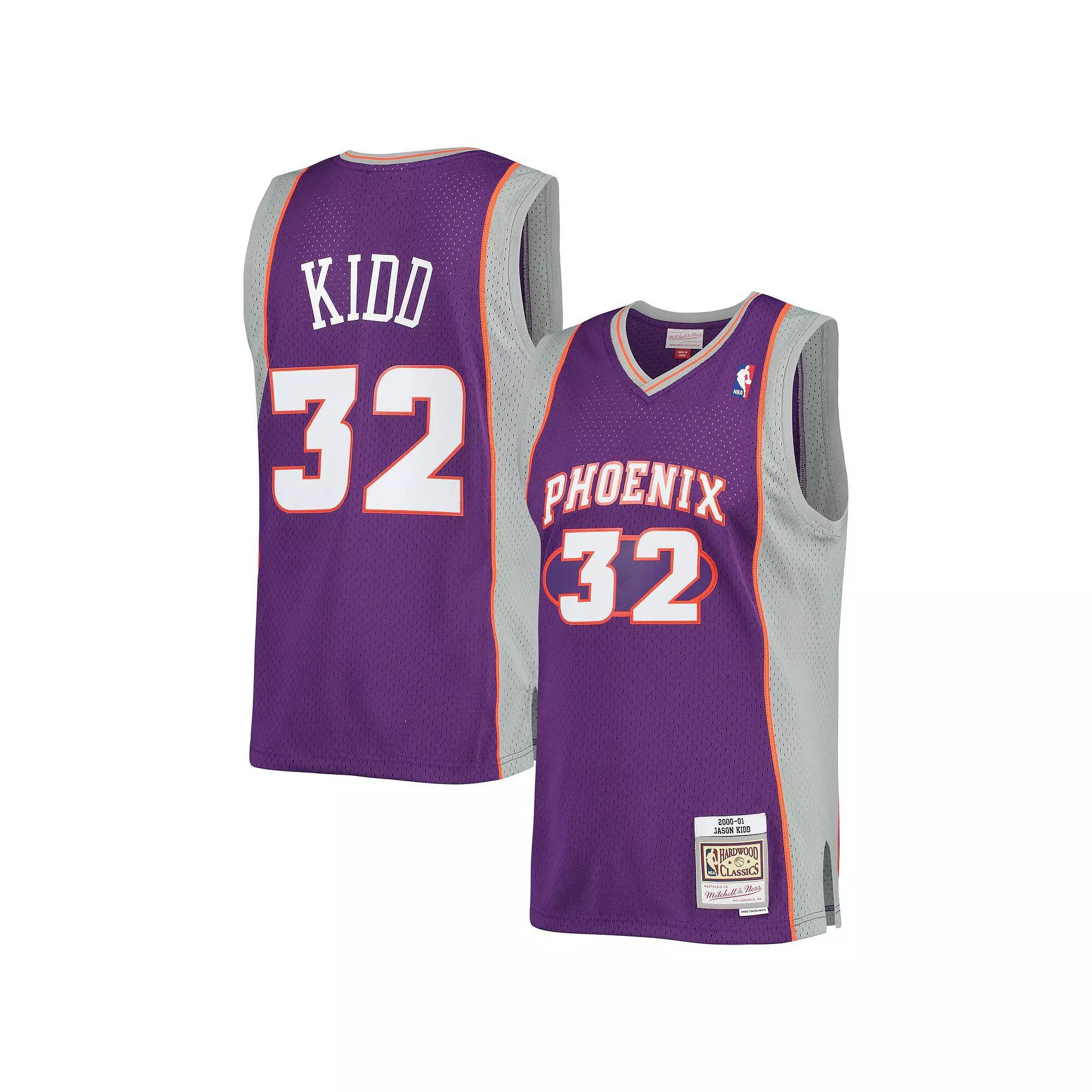 Men's Mitchell & Ness Jason Kidd Purple Phoenix Suns Big & Tall Hardwood Classics 2000-01 Swingman Jersey, Size: 3XLT, Phx Purple Product Image