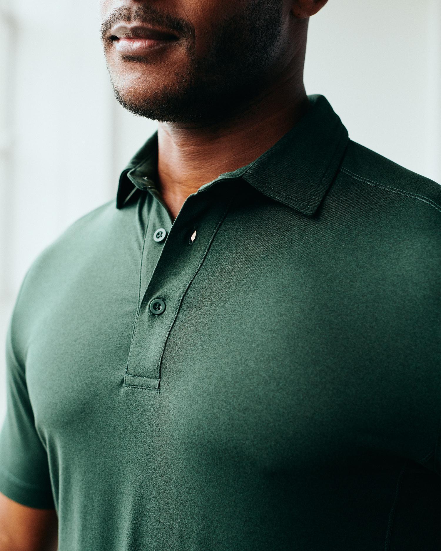 Quince | Men's Super Soft Performance Polo Shirt Flowknit Activewear, Size XL, Recycled Polyester Product Image