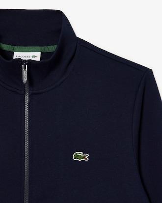Men's Zip-Up High-Neck Fleece Sweatshirt Product Image