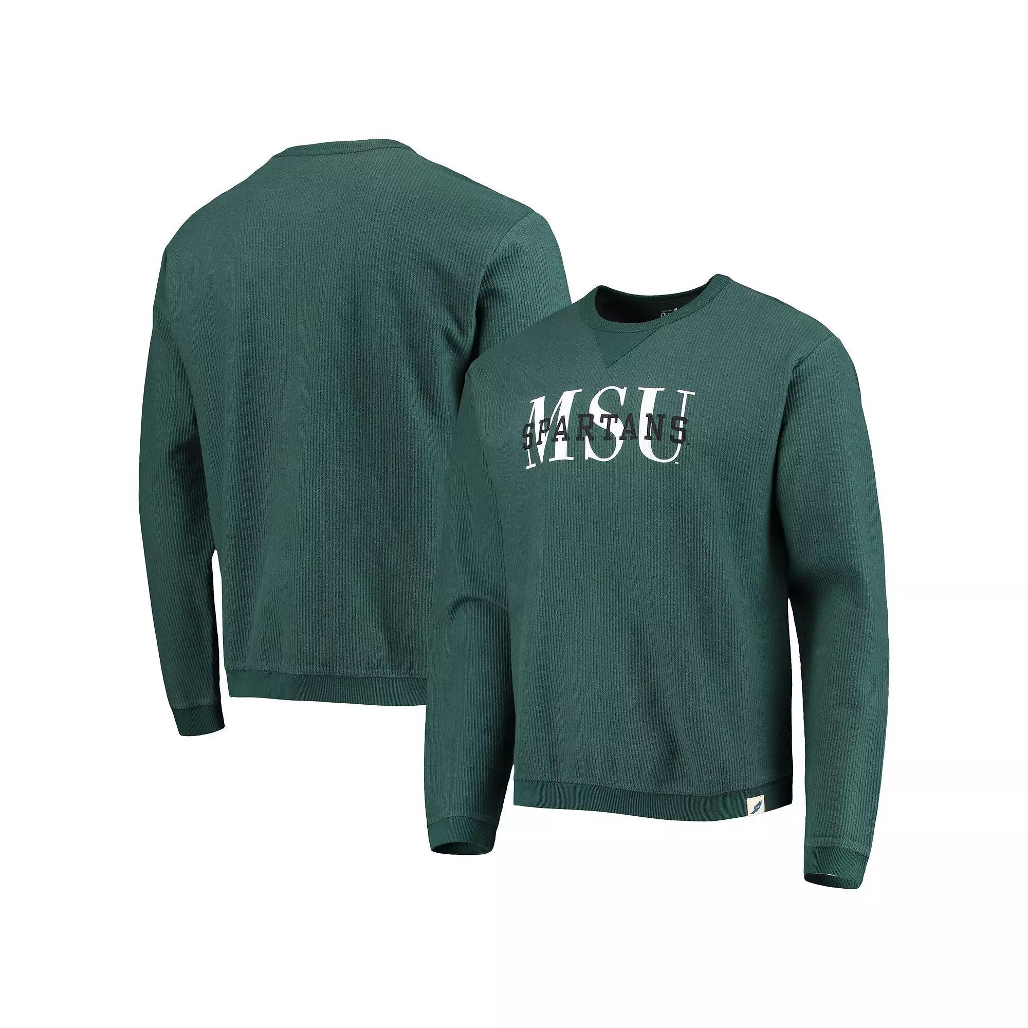 Men's League Collegiate Wear Green Michigan State Spartans Timber Pullover Sweatshirt, Size: Large Product Image