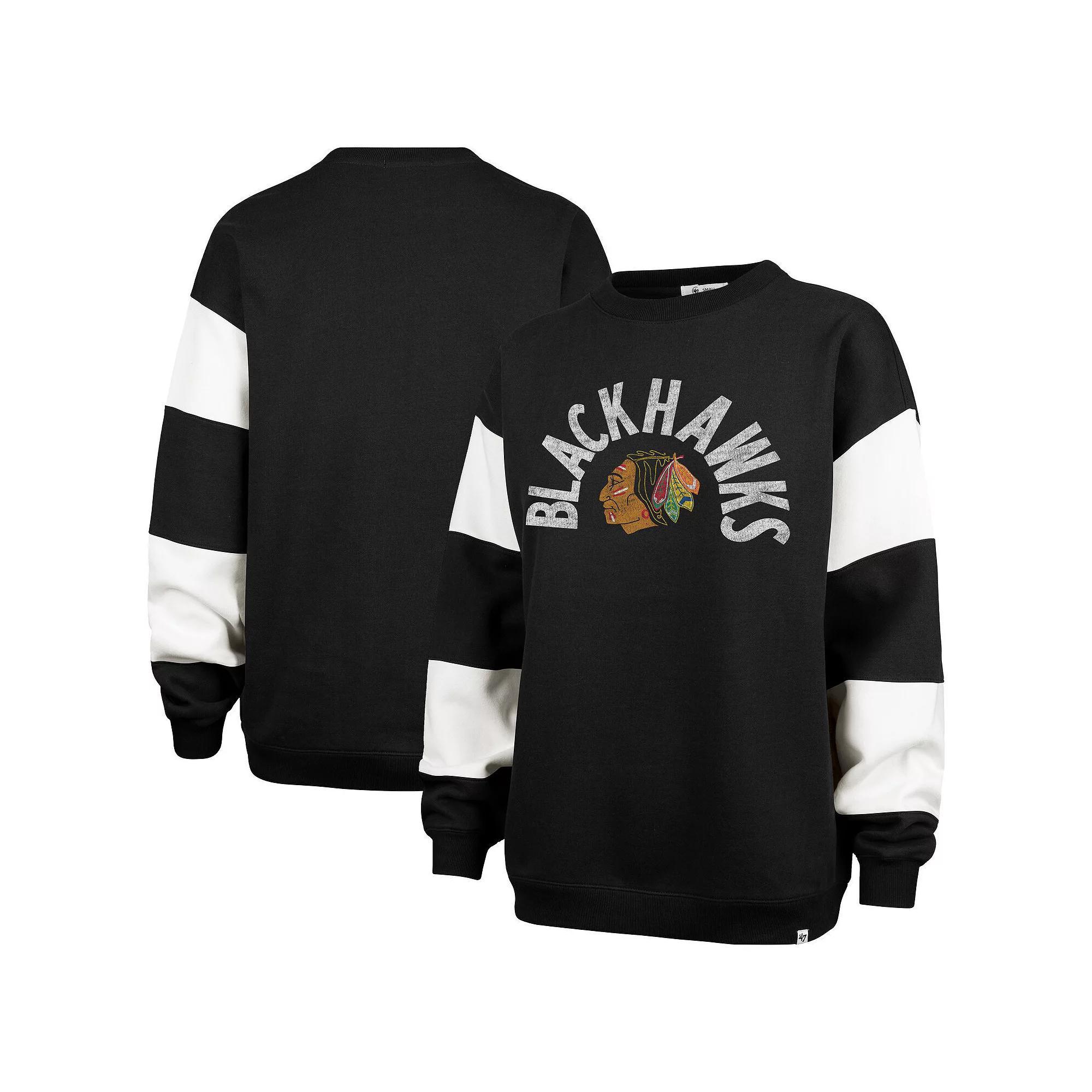 Women's '47 Blue Tampa Bay Lightning Eephus Barred Pullover Sweatshirt, Size: XL, Lgh Blue Product Image