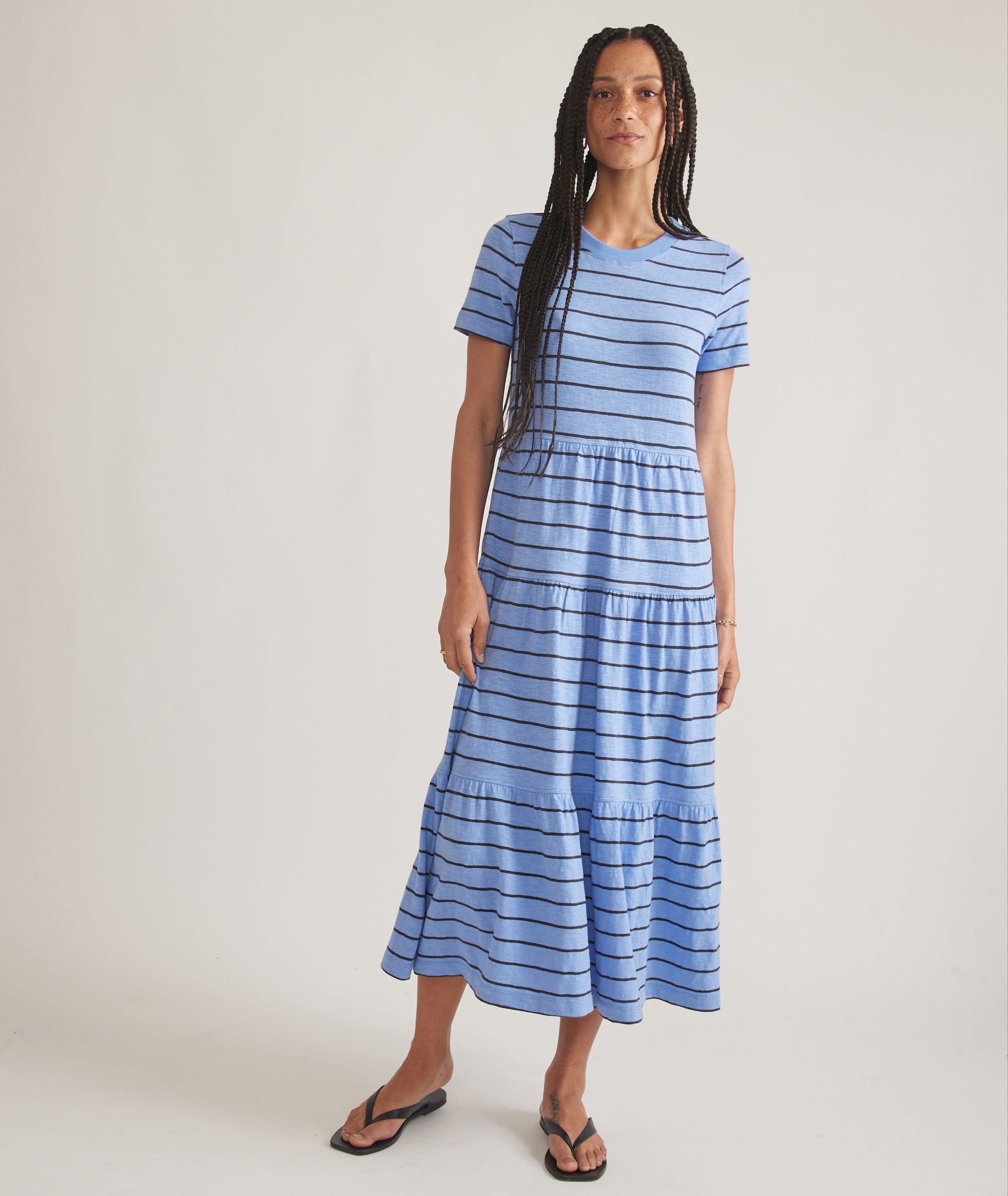 Sadie Vintage Slub Midi Dress Product Image
