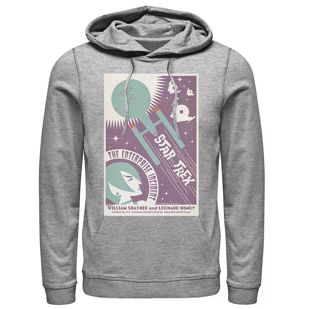 Men's Star Trek The Original Series The Enterprise Incident Poster Hoodie, Size: Medium, Athletic Grey Product Image
