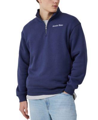Cotton On Mens Graphic 1/4 Zip Fleece Sweater Product Image