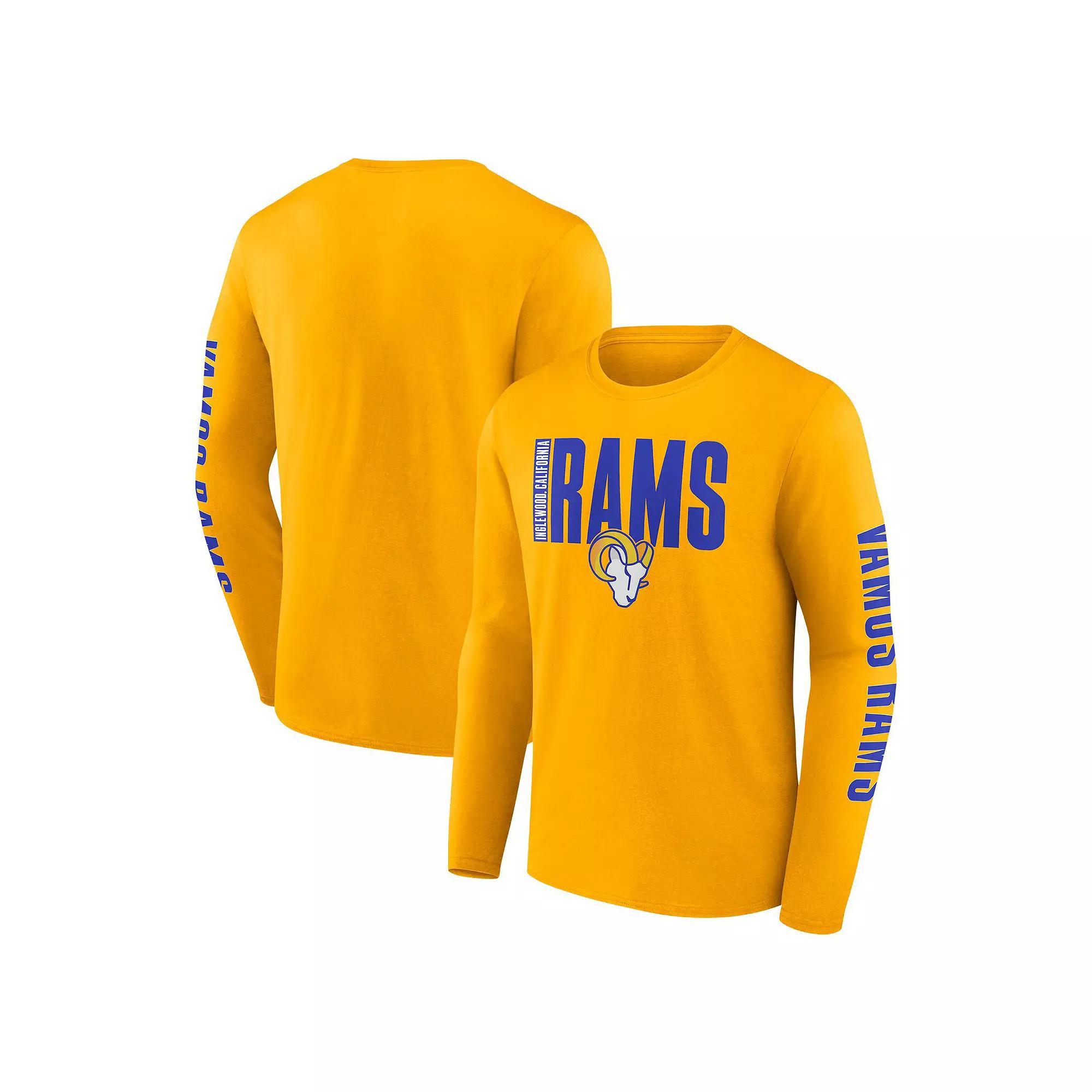 Men's Fanatics Gold Los Angeles Rams Vision Long Sleeve T-Shirt, Size: XL Product Image