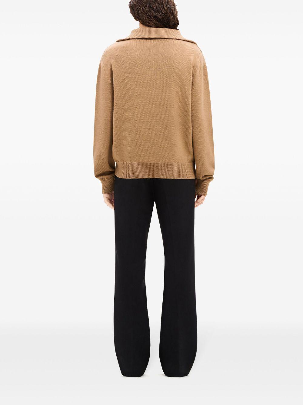 logo-embroidered wool sweater Product Image