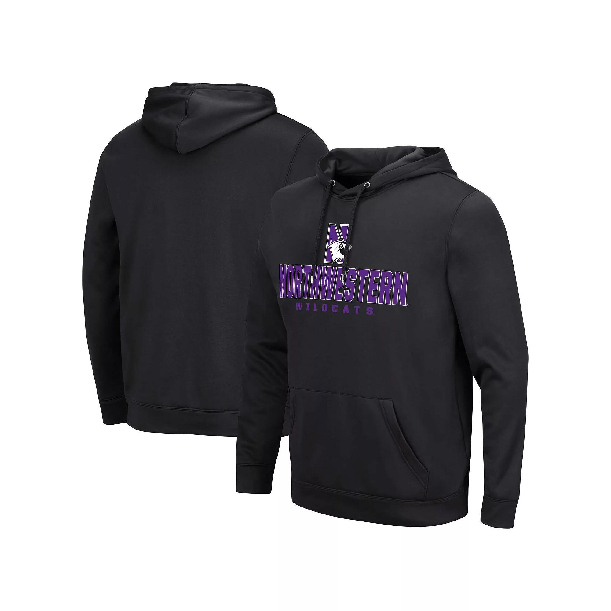 Men's Colosseum Black Northwestern Wildcats Lantern Pullover Hoodie, Size: Small Product Image