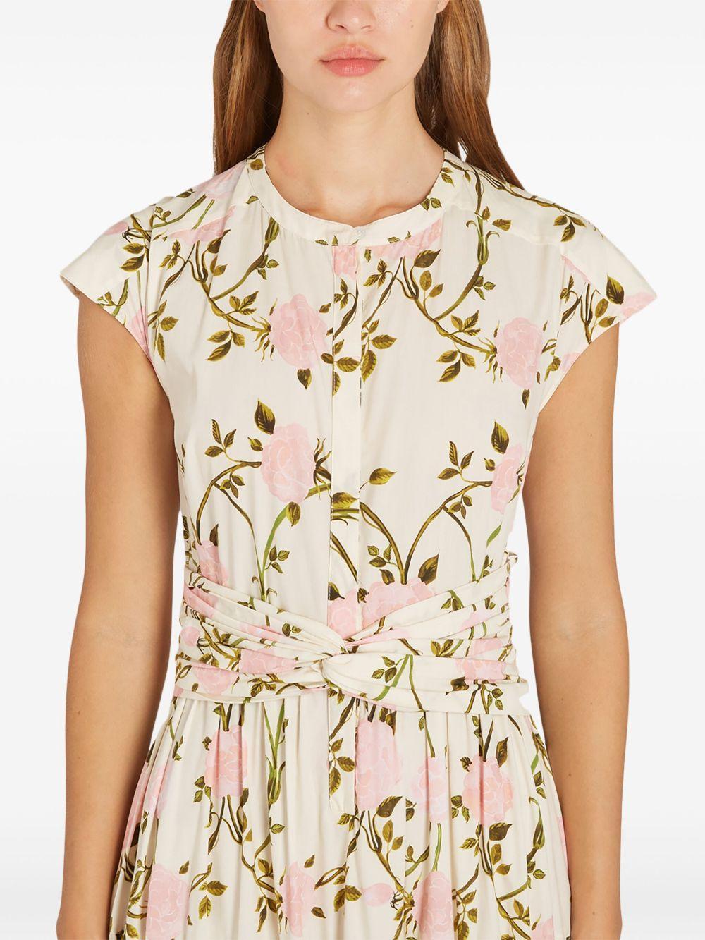 Rosier-print poplin dress Product Image