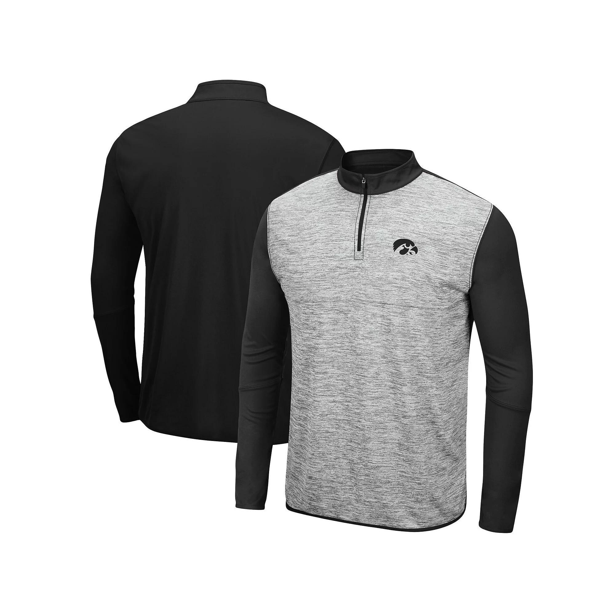 Men's Colosseum Heathered Gray/Maroon Texas A&M Aggies Prospect Quarter-Zip Jacket, Size: 2XL, Grey Product Image