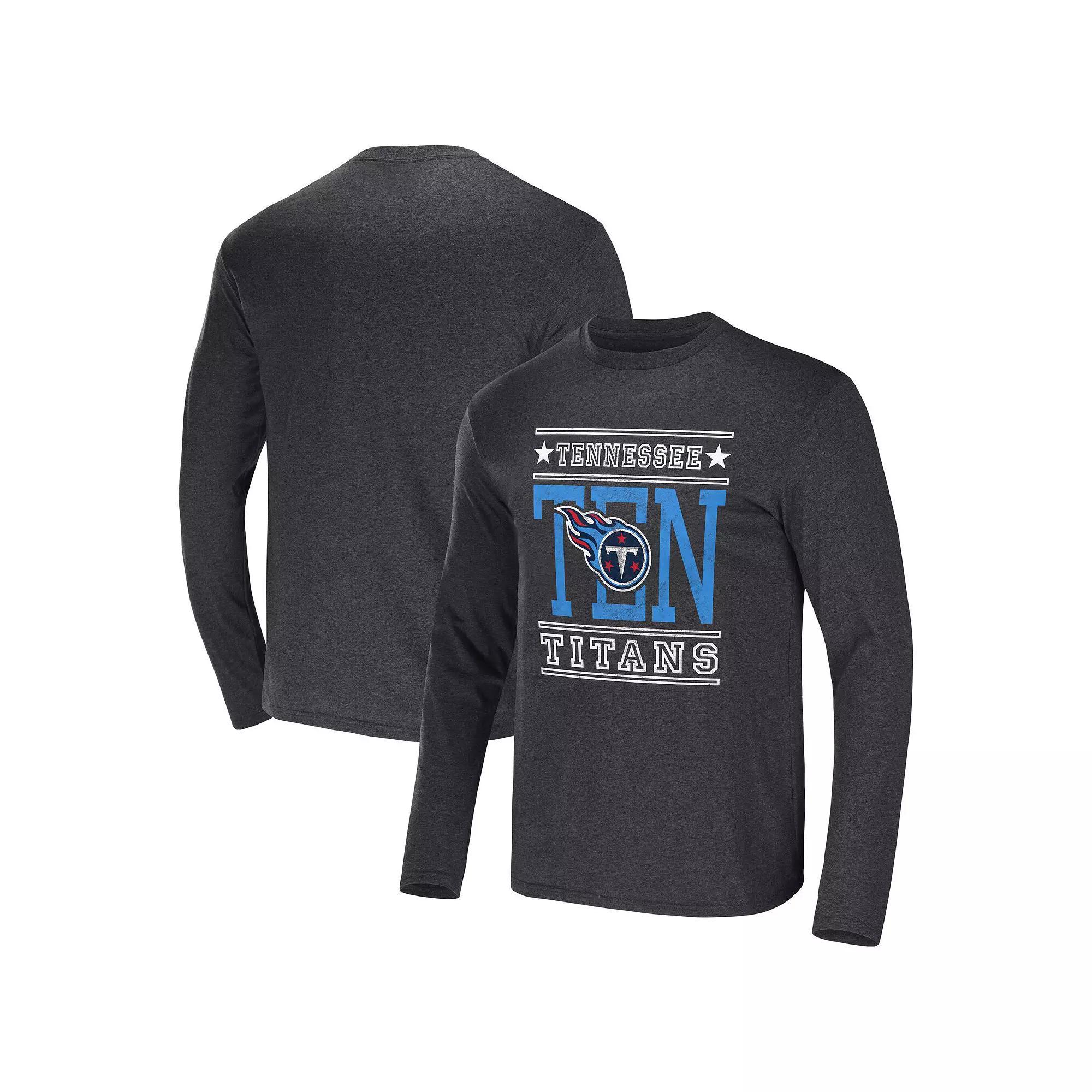 Men's NFL x Darius Rucker Collection by Fanatics Heathered Charcoal Tennessee Titans Long Sleeve T-Shirt, Size: 2XL Product Image
