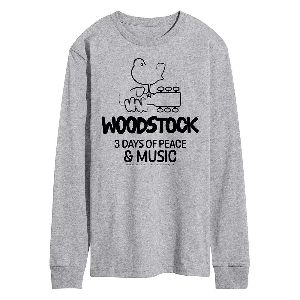 Mens Woodstock 3 Days Of Peace And Music Long Sleeve Graphic Tee Product Image