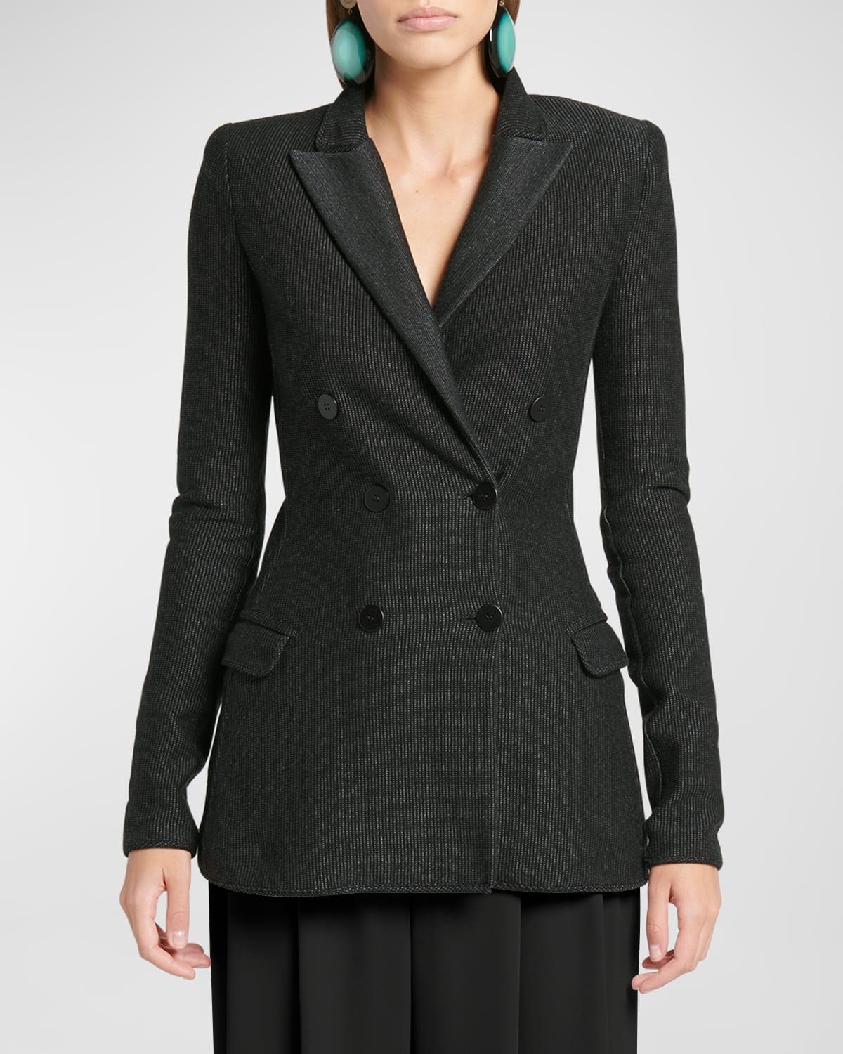 Jersey Jacquard Double-Breasted Blazer Product Image