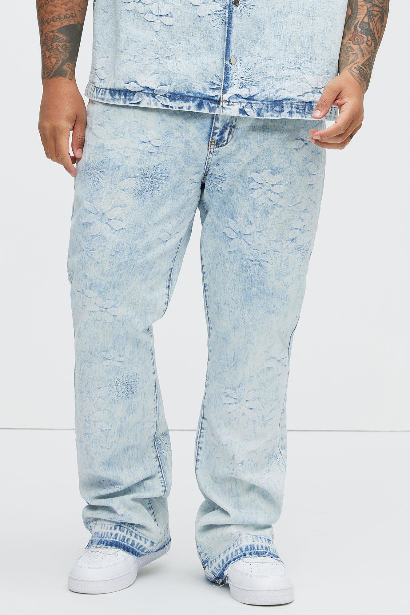Kenneth Stacked Slim Flare Jeans - Light Blue Wash Product Image