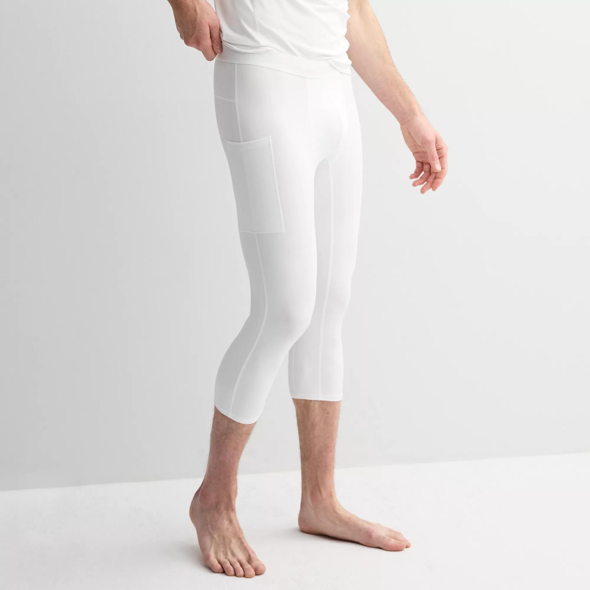 Men's Tek Gear® Base Layer 3/4 Tights, Size: Large, Modern White Product Image