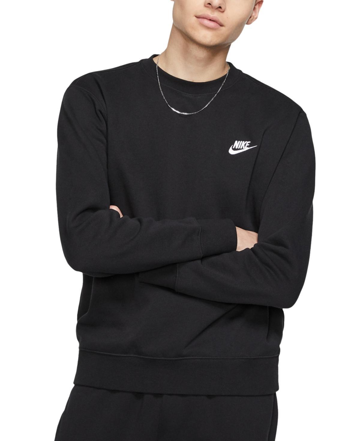 Nike Men's Club Crewneck Sweatshirt in Khaki/White at Nordstrom, Size Small Product Image