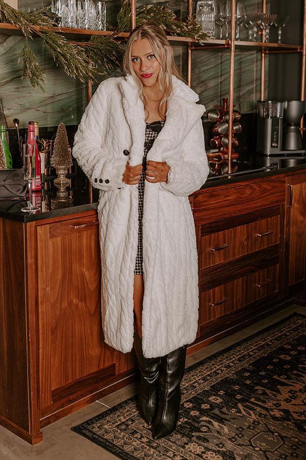 London Fog Plush Coat in Cream Product Image