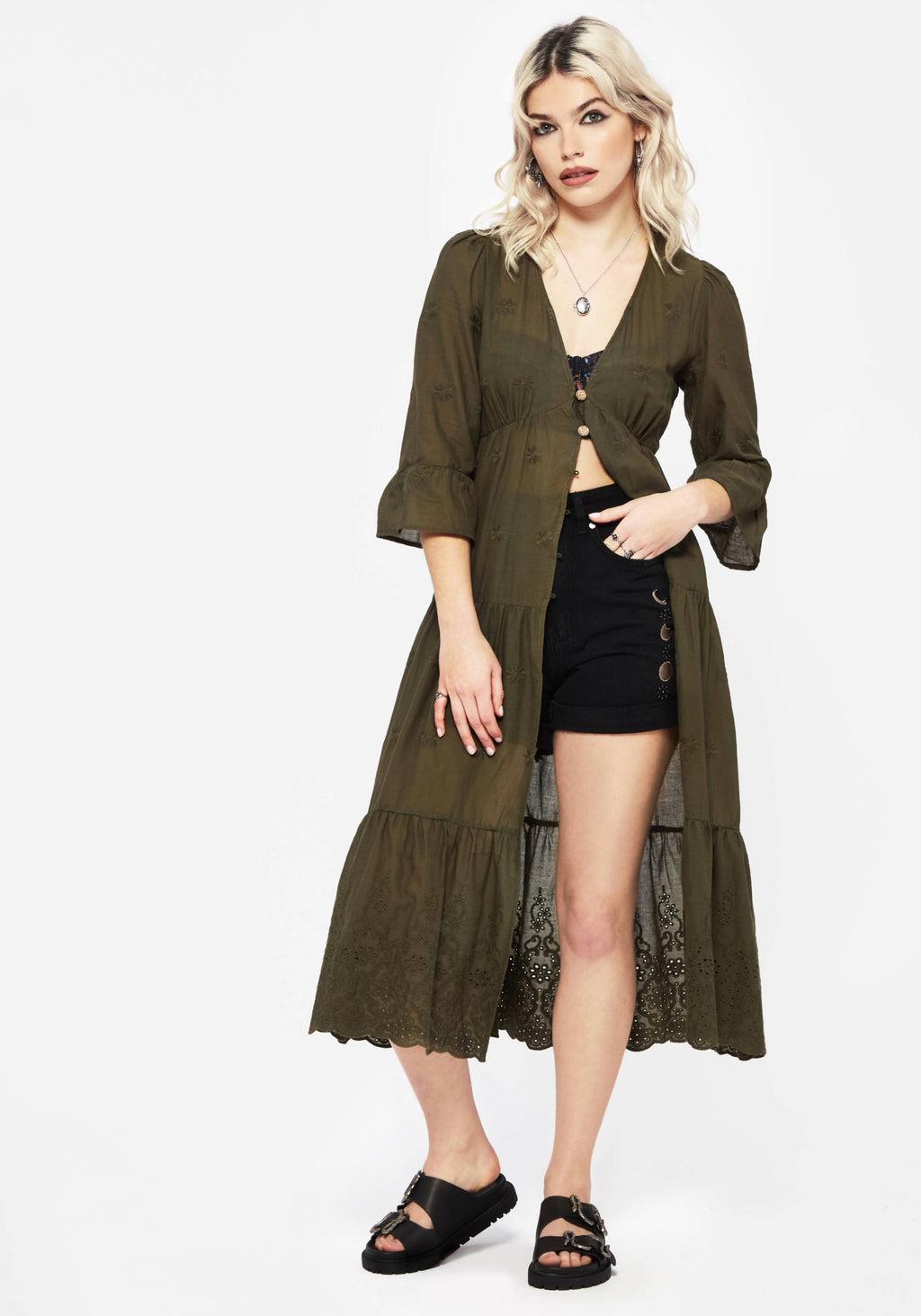 Gossamer Tiered Overdress - Green Product Image