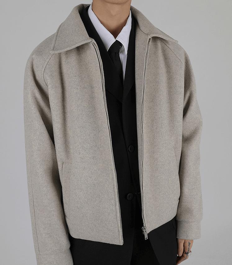 RT No. 3402 WOOLEN ZIP-UP COLLAR JK Product Image