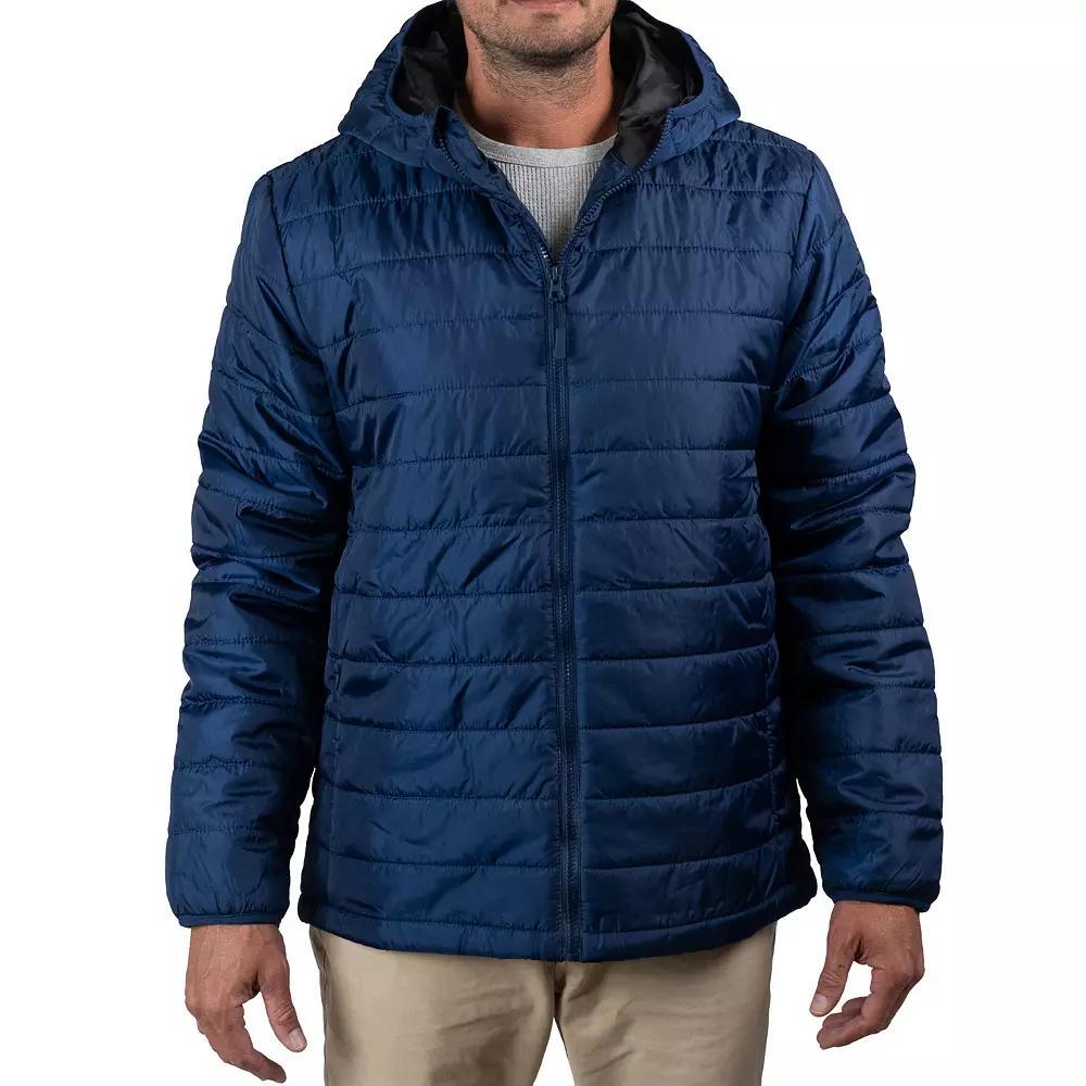 Men's Sonoma Goods For Life® Hooded Puffy Jacket, Size: Medium, Blue Product Image