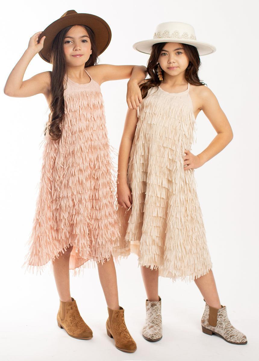 Caleo Dress in Ecru Girls Product Image