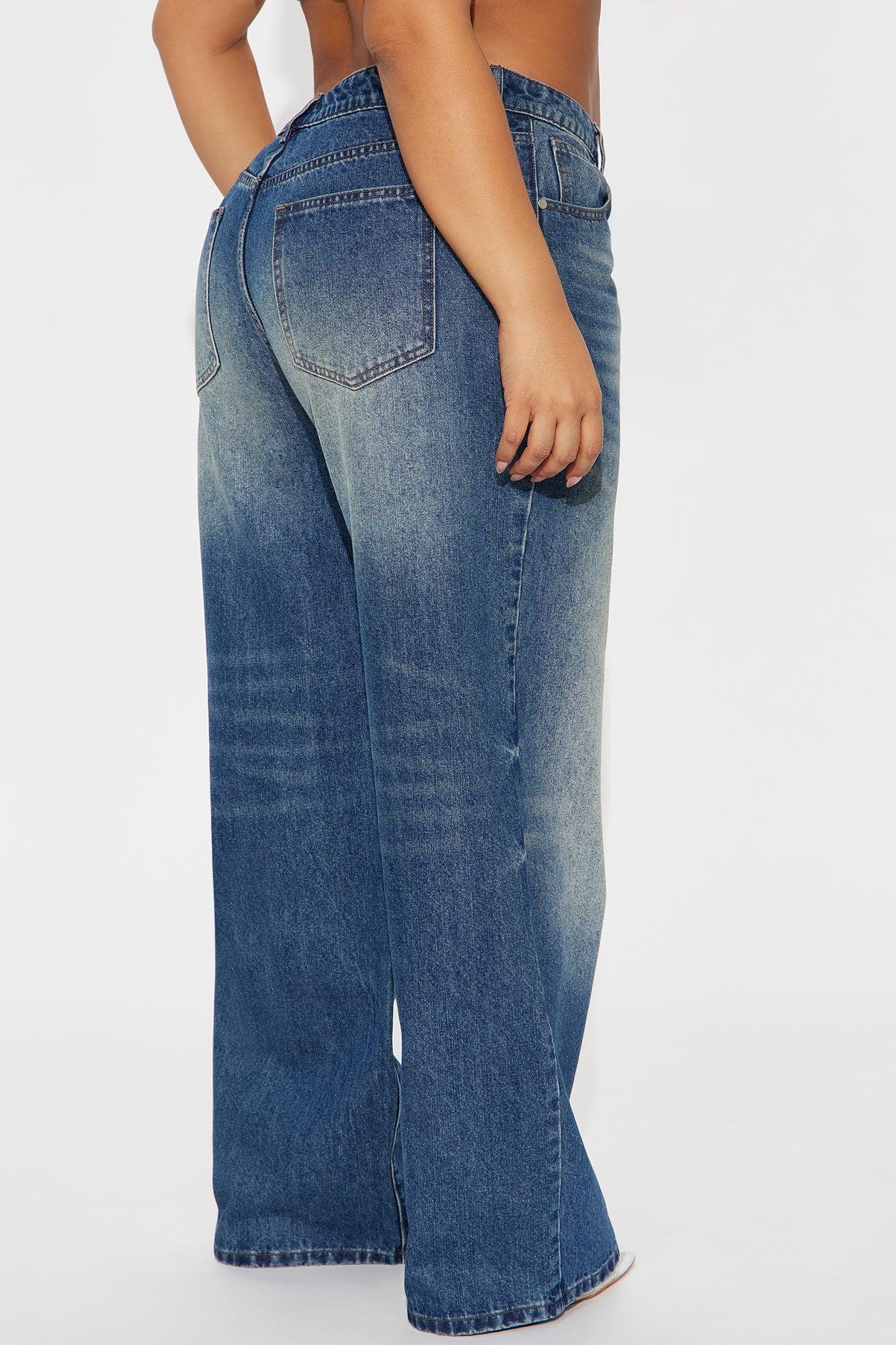 Comfort Zone Wide Leg Jeans - Dark Wash Product Image